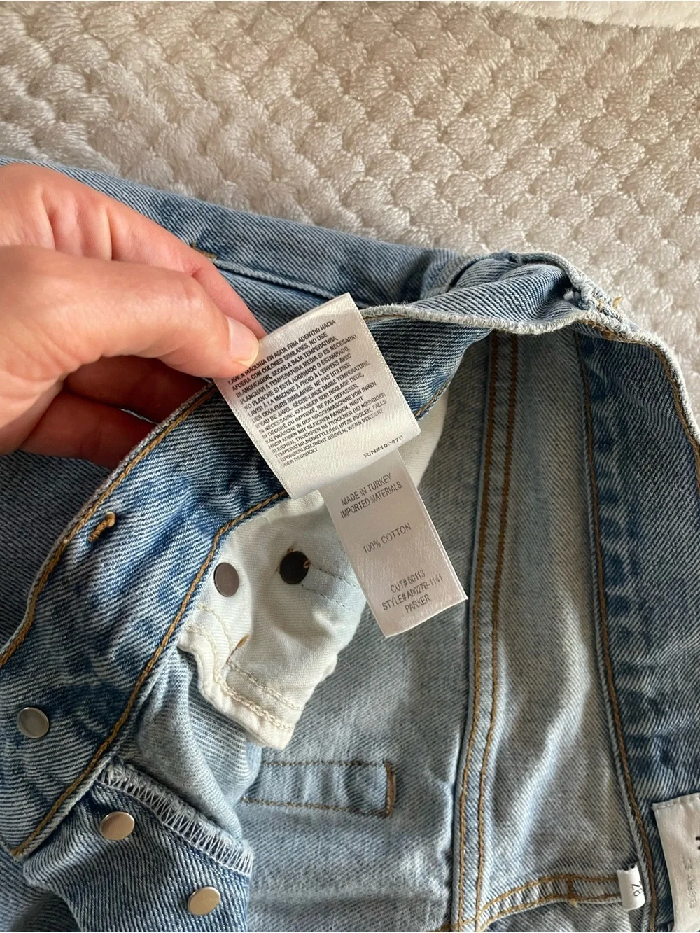 Agolde Parker long jean shorts with cuff